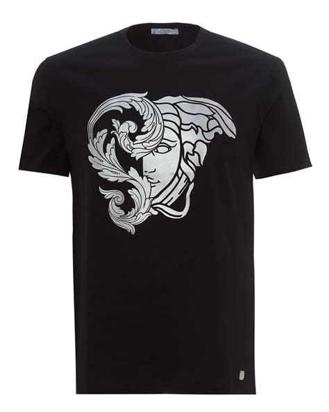 versace collection foil medusa t shirt black|Versace look alike shirts.